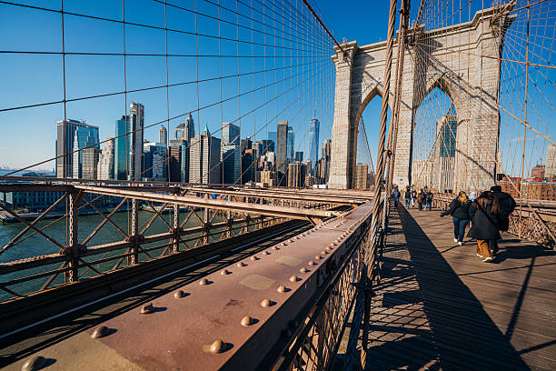 istock Brooklyn Bridge with Manhattan Skyline on Clear Sunny Day in New York 2207820728
