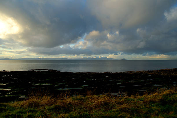 Image of the island Of Arran, in the Firth of Clyde, Scotland, as seen from the town of Troon.