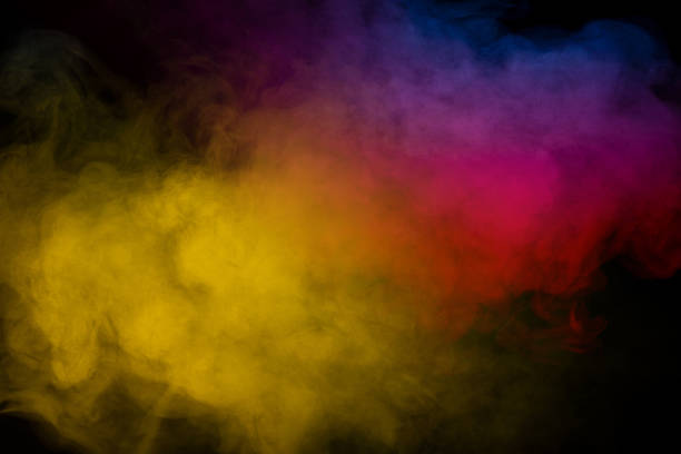 istock Purple and blue steam on a black background. 2207826328