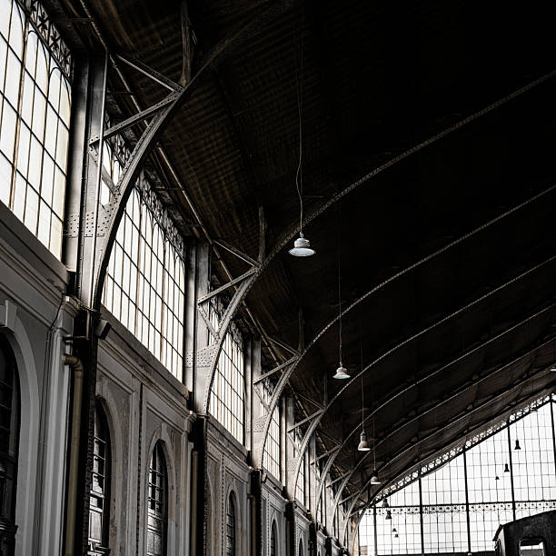 Interior of a train station