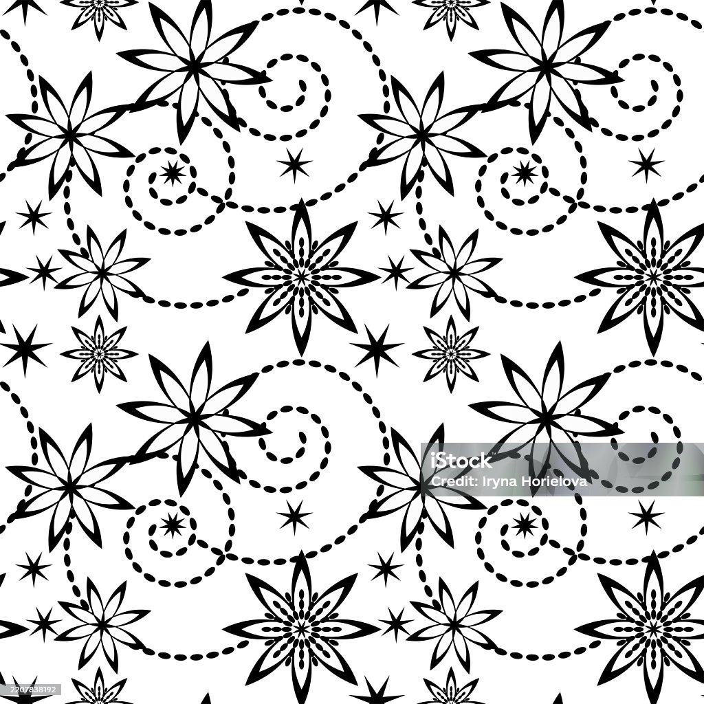 Plant Pattern Transparency Universal Flower Pattern On Transparent Layer Stock Illustration ...