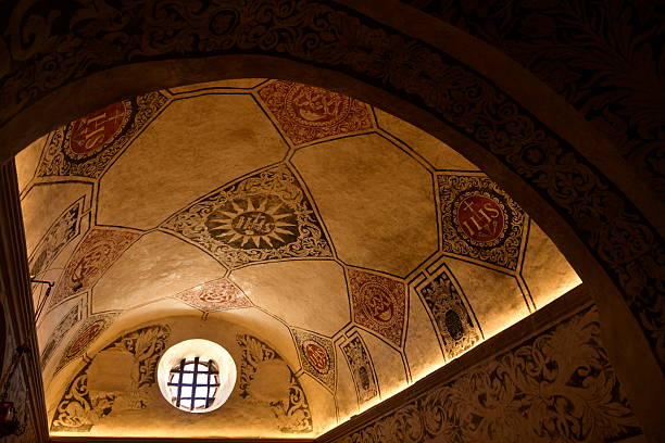 Sant Miquel De Balansat church on a hill, which interior hides a decorated vaulted ceiling.