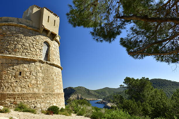 Torre Des Molar building overlooking Santa Miquel harbour.