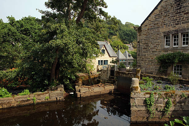 Landscape of old Pont-Aven, the most artistic city in Brittany, France