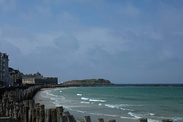 istock Breakwater on Hoguette Beach in Saint Malo 2207852281