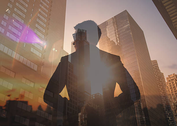 istock Confident businessman facing the city. 2207857914