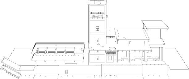 3D illustration of industrial project