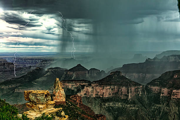 istock Lightening in approaching storm in Grand Canyon 2207861899