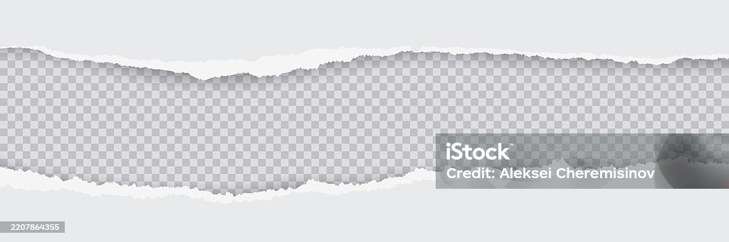 Page Rip Diagonal Horizontal Torn White Paper Page With Ripped Edges Isolated On ...