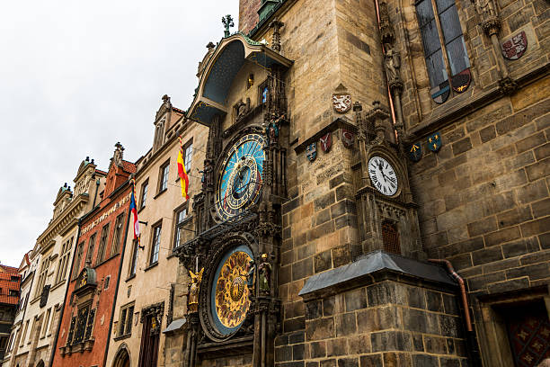 Prague, Czech Republic – December 02, 2018: The famous Prague Astronomical Clock on the Old Town Square. Prague attractions.