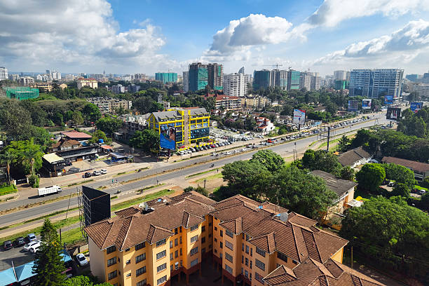 Traffic in african megacity. Lagos, Nigeria, West Africa