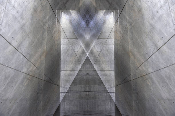 Close-up and abstract background of modern corporate building facade.