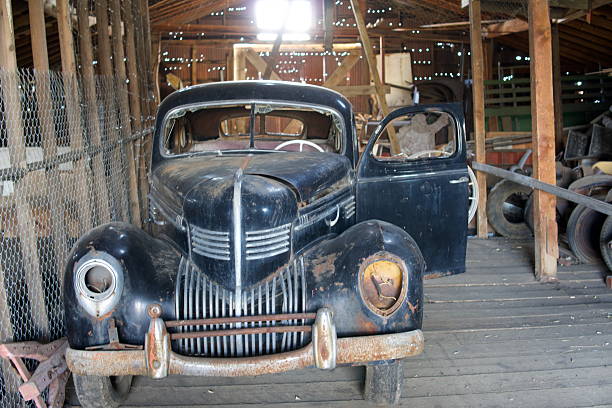 istock Abandoned Vintage Car in a Barn 2207886067