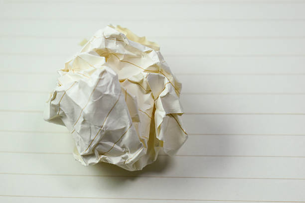 round lump paper on line paper texture background,  blank sheet notebook