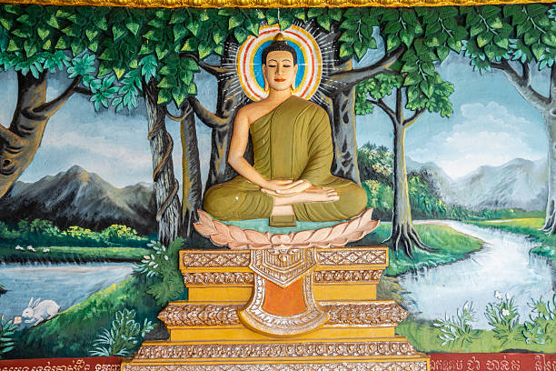 istock A Serene Buddha Statue Nestled Beneath a Lush Tree Canopy in a Peaceful Garden Setting 2207892976