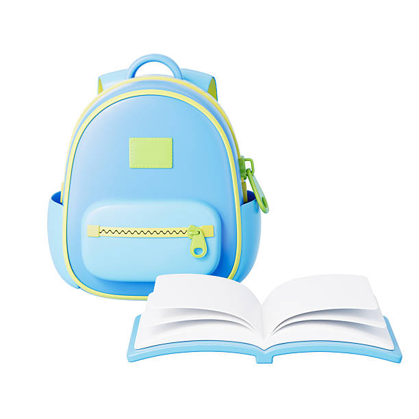 istock 3d rendering cartoon schoolbag and books in white background 2207898538