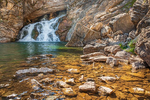istock Sunny Day at Running Eagle Falls in Glacier National Park 2207898821