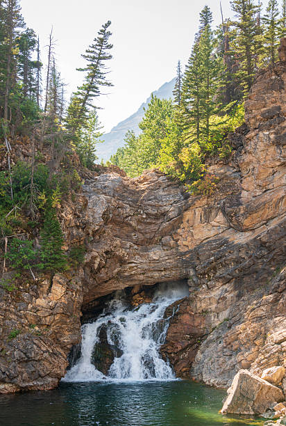istock Sunny Day at Running Eagle Falls in Glacier National Park 2207898842
