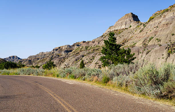 istock Road at Makoshika State Park in Montana 2207899006