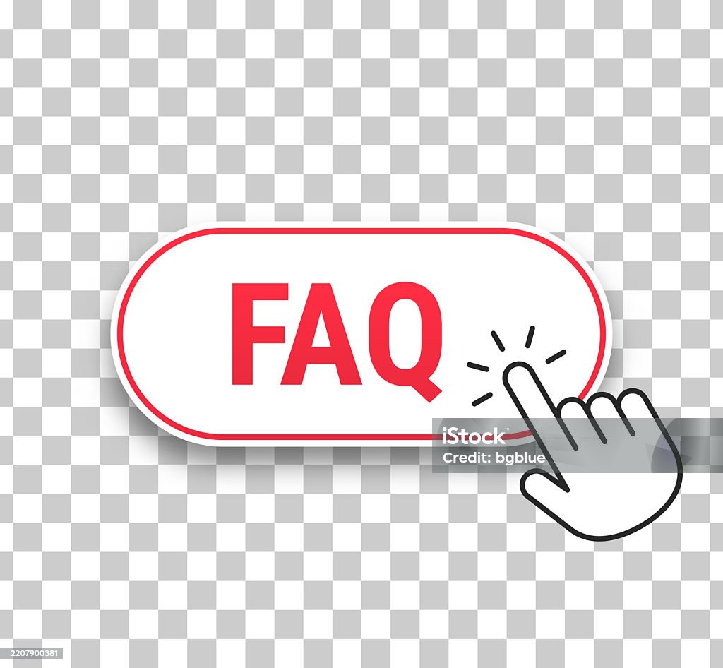 Faq Search Button Faq Frequently Asked Questions 3d Click Web Button With Hand Cursor On ...