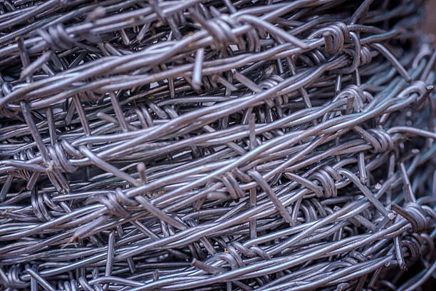 istock Close-Up of Barbed Wire 2207900883