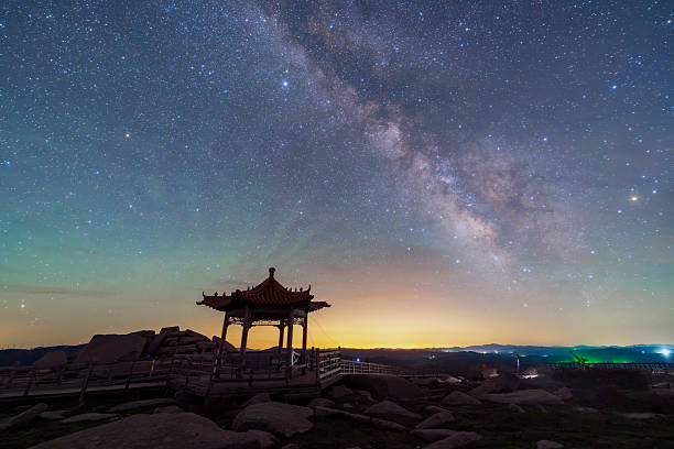 istock The pavilion at night under the Milky Way 2207910941