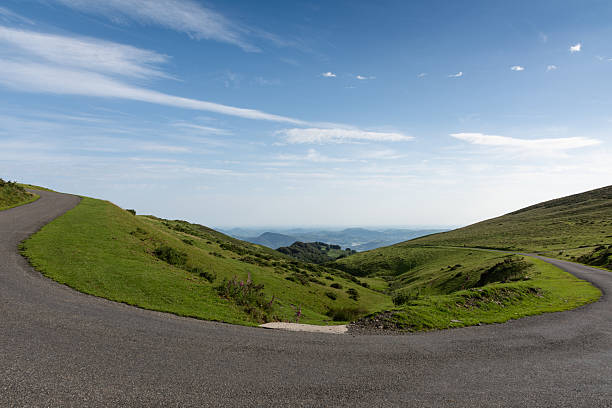On the first day of the Camino de Santiago from saint-jean-pied-de-port, the weather was clear in the Pyrenees.