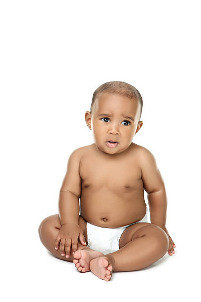 istock Multiracial baby girl against white background 2207925544