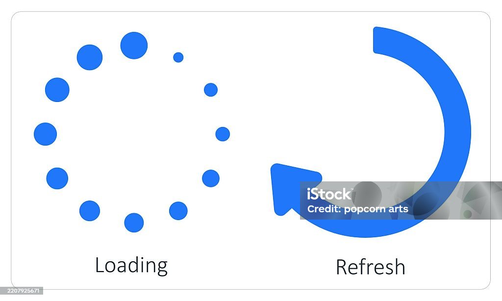 Loading And Refresh Stock Illustration - Download Image Now ...
