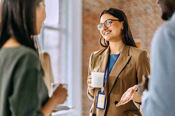 istock Two female colleagues enjoying a coffee break during a conference 2207927882