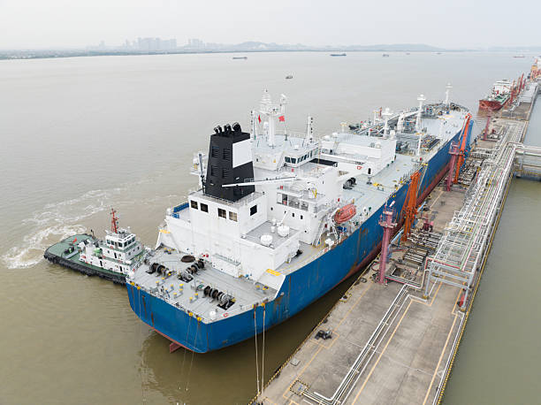 istock Fuel tanker docked at the pier 2207930340