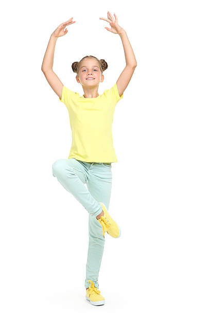 istock Young beautiful girl dances ballet on white background 2207930580