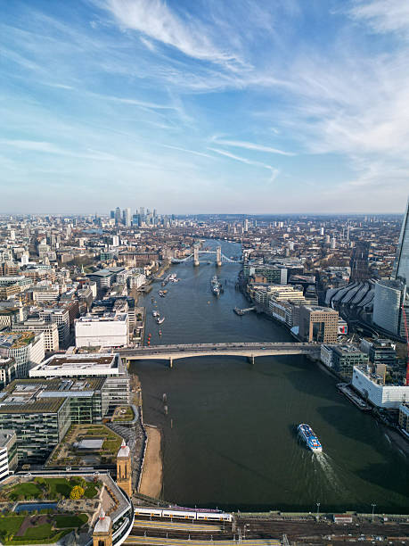 istock Aerial view over London towards Tower Bridge UK 2207937684