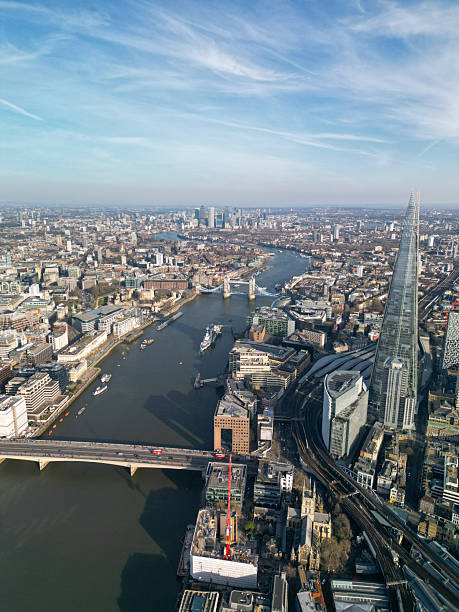 istock Aerial view over London towards Tower Bridge UK 2207937714