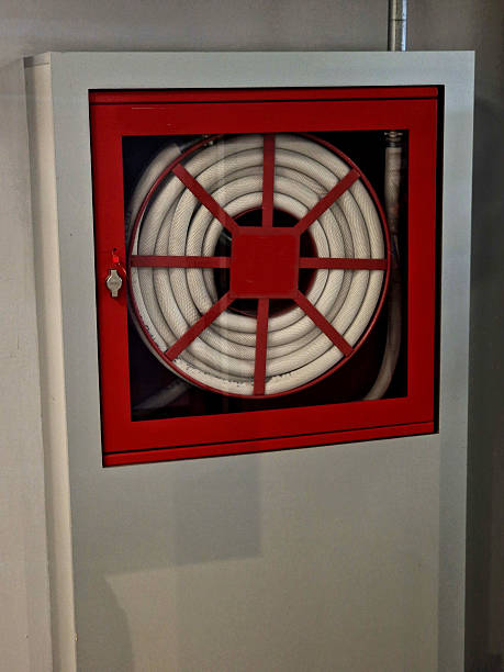 istock horizontal fire hose cabinets are specially designed protective boxes that house a hose reel and a fire extinguisher in separate compartments 2207938364