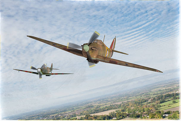 British fighter Hawker Hurricane WW2
