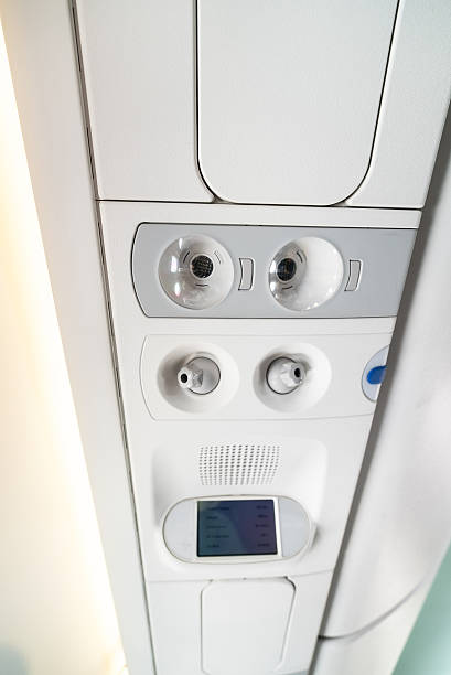 istock Interior inside of the plane. Air conditioning. 2207944608