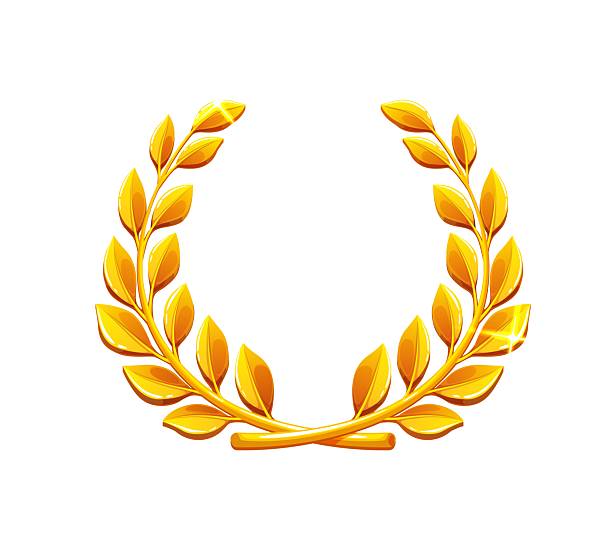 istock Golden laurel wreath represents victory and honor 2207946850