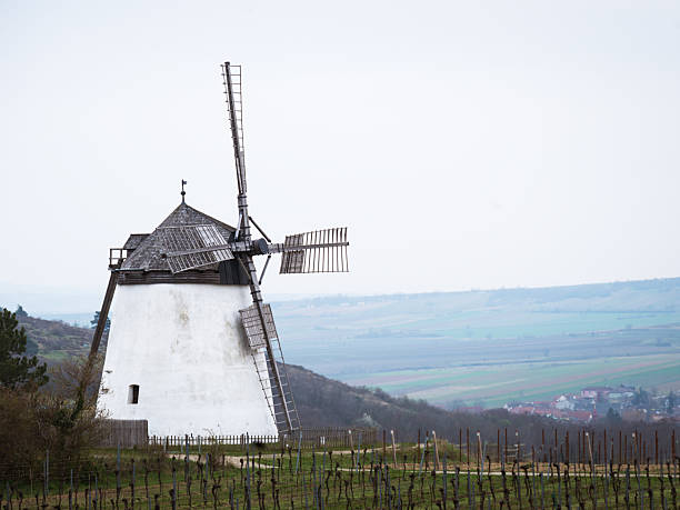 Old windmill near Retz village in Austria.