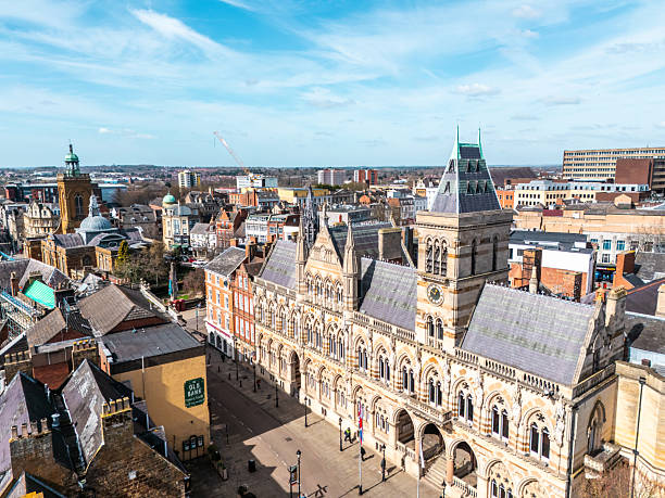 istock Drone view of Northampton Guild Hall, England, UK 2207960753