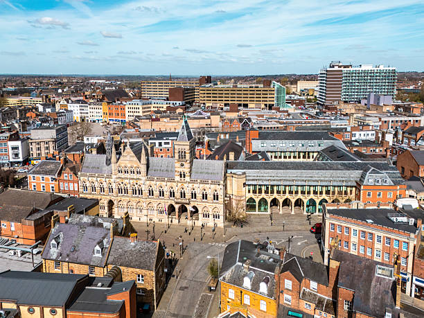 View of central part of Sheffield in the autumn, England, United Kingdom