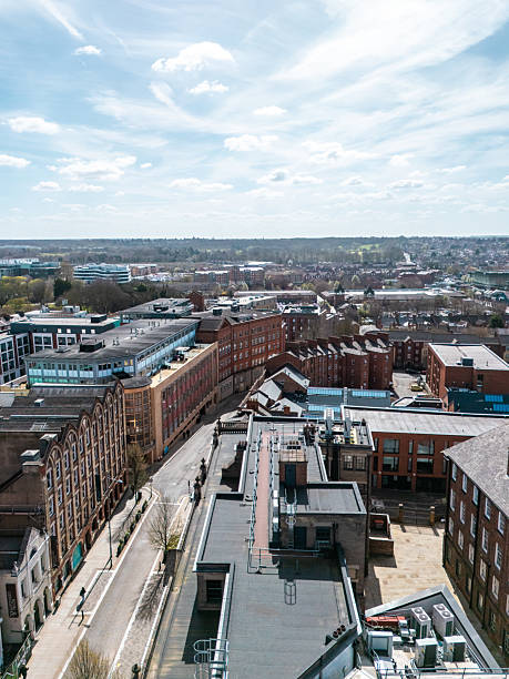 istock Drone view of downtown in Northampton, England, UK 2207960764