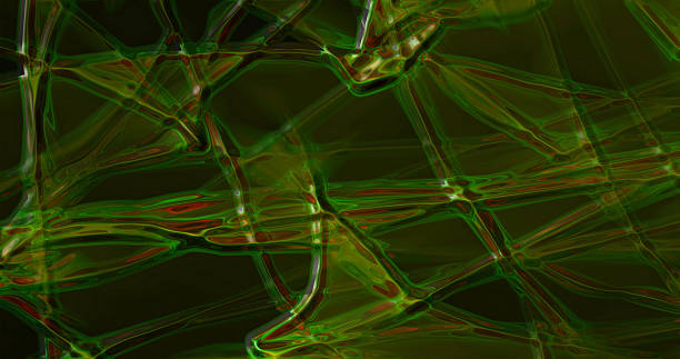 istock Emerald liquid connecting fibers. Abstract Smooth. Liquid Pattern. Fluid Abstraction. Beautiful Art 2207961381