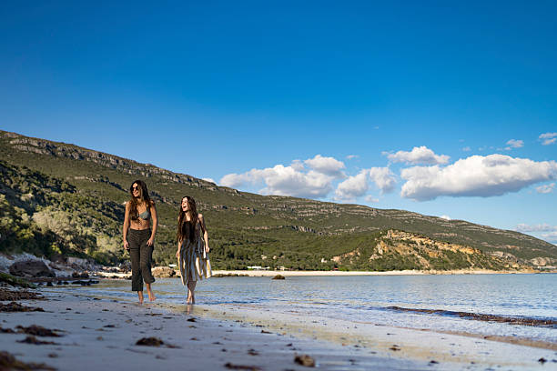 istock Women walking on European beach 2207961563