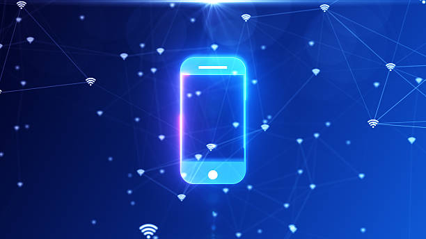 istock Abstract Animation Data protection Cyber Security, Privacy. smartphone, cellphone. Business Technology Concept. Shield, padlock, keyhole. Cyber safety of personal data, lock for protection - 4K Stok photo 2207962012