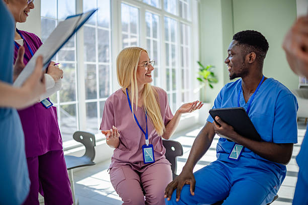 istock Young healthcare professionals collaborating in a modern hospital setting for effective patient care 2207962082
