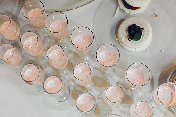 istock Fruit Mousse with Toppings Served in Champagne Glass – Wedding Dessert & Quick Snack 2207963177