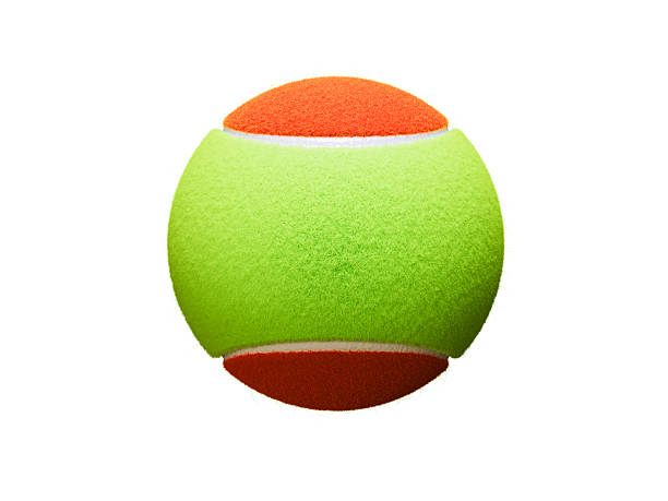 istock Green And Red Colored Tennis Ball On White Background 2207964275