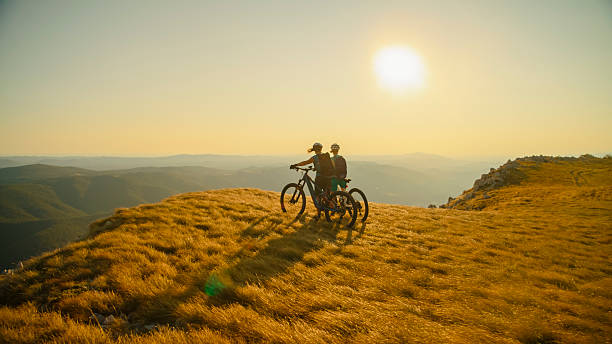 istock Mountain Biking Adventure at Sunset 2207965061