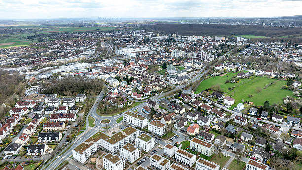 istock Aerial view of Friedrichsdorf, Germany 2207965556